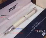 Perfect Replica Montblanc Gandhi Silver Clip Cream Ballpoint Pen Best Gift